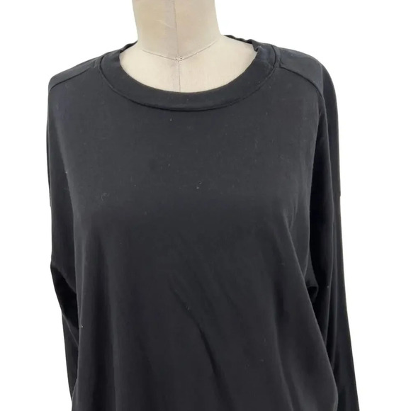 Electric & Rose Black Long Sleeve Cotton Crew Neck Tee Shirt Size Medium - Picture 3 of 9